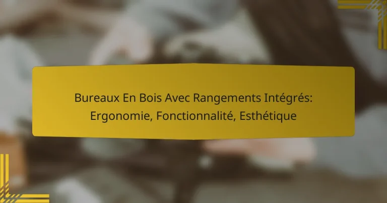 Bureaux En Bois Avec Rangements Intégrés: Ergonomie, Fonctionnalité, Esthétique