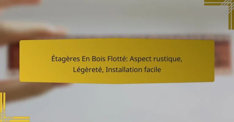 Étagères En Bois Flotté: Aspect rustique, Légèreté, Installation facile