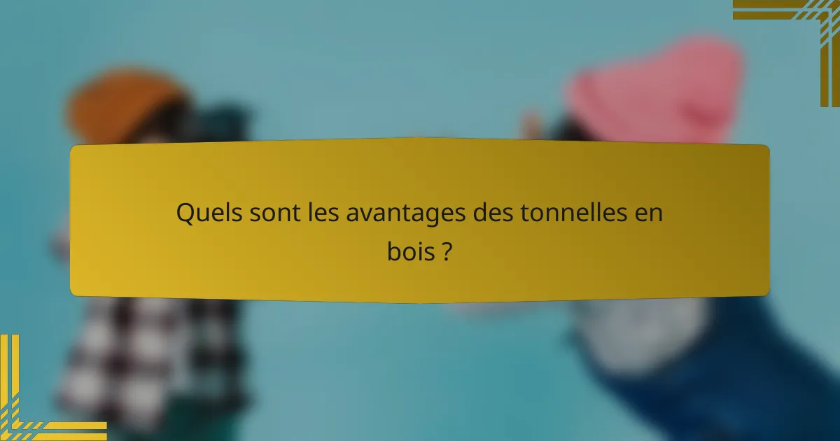 Quels sont les avantages des tonnelles en bois ?